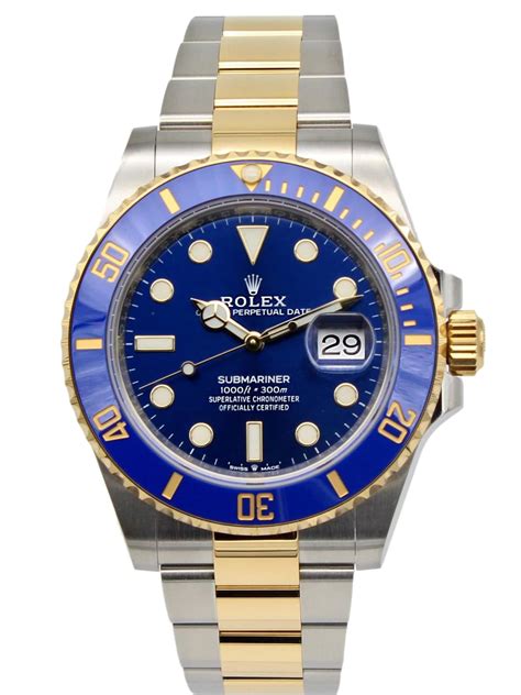 rolex sub two tone blue